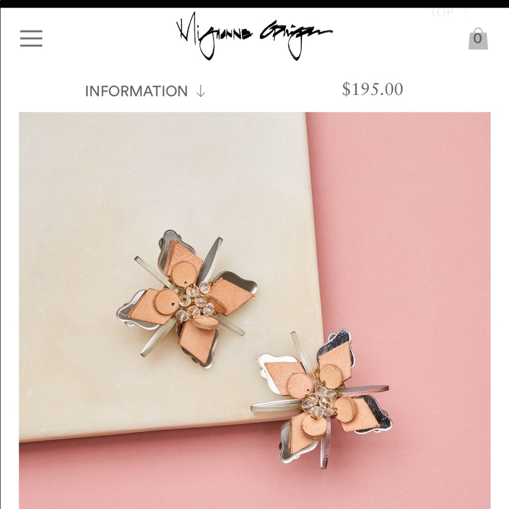 Mignonne Gavigan “Ava” Post Earrings Nude/silver